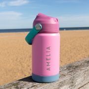 Engraved Stainless Steel 360ml Kids Water Bottle with Carry Handle