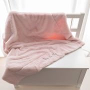 Personalised Faux Fur Baby Blanket Pale Pink