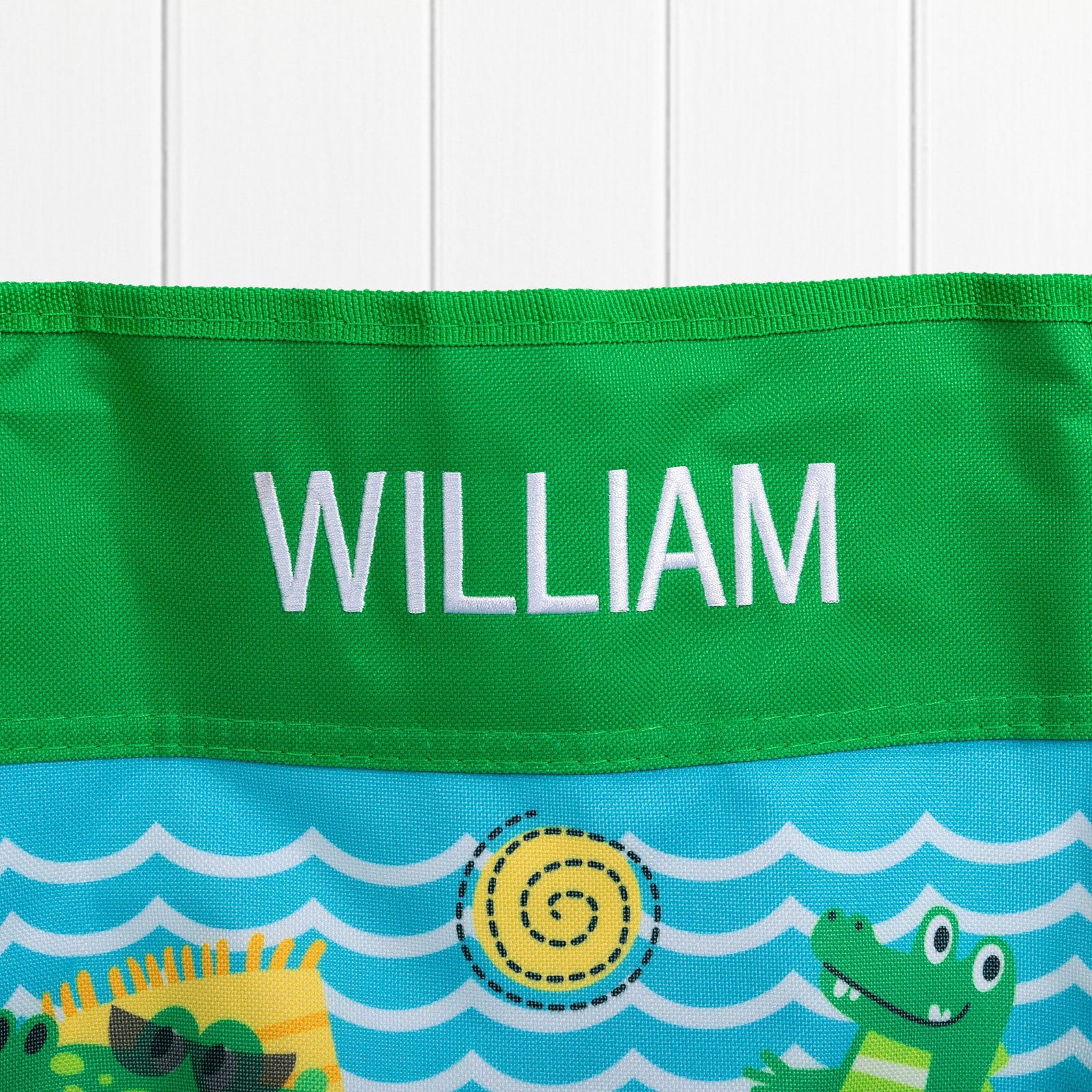 Personalised Kids’ Foldable Beach Chair – Crocodile