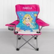Personalised Kids’ Foldable Beach Chair – Mermaid