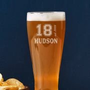 Engraved 425ml Beer Glass 18th Birthday Gift