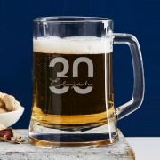 Engraved 500ml Beer Mug 30th Birthday Gift