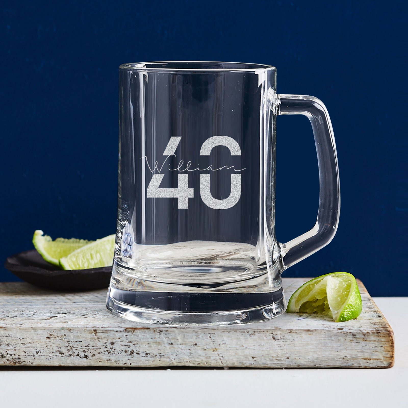 Engraved 500ml Beer Mug 40th Birthday Gift