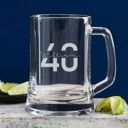 Engraved 500ml Beer Mug 40th Birthday Gift