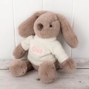 Personalised Bunny with Knitted Jumper