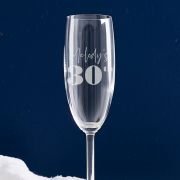 Engraved 195ml Champagne Glass 30th Birthday Gift