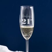 Engraved 195ml Champagne Glass 21st Birthday Gift