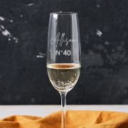 Engraved 195ml Champagne Glass 40th Birthday Gift