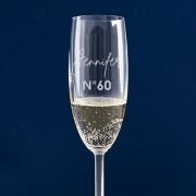 Engraved 195ml Champagne Glass 60th Birthday Gift