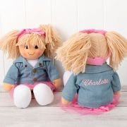 Personalised Rag Doll Lottie with Denim Jacket