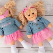 Personalised Rag Doll Lottie with Denim Jacket