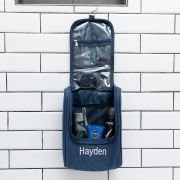 Personalised Hanging Toiletry Bag Navy