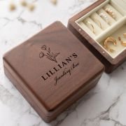 Personalised Jewellery Box Gift Walnut Finish