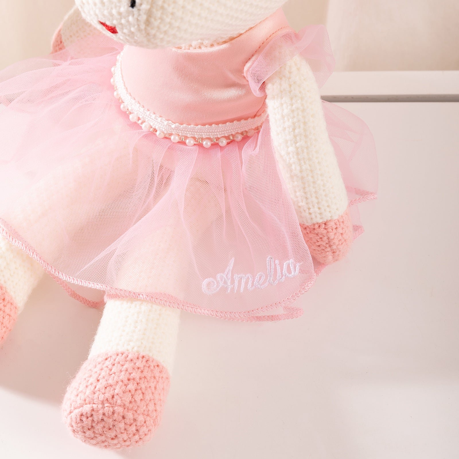 Personalised Knitted Unicorn Doll