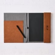 Engraved Leatherette A4 Sized Portfolio with Notepad