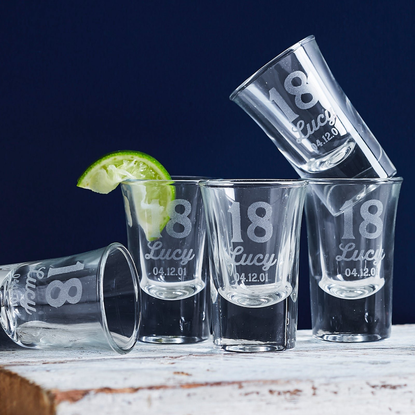 Engraved 40ml Shot Glass 18th Birthday Gift