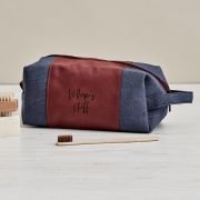 Personalised Leatherette Toiletry Bag