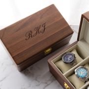 Personalised Watch Box Gift Walnut Finish