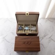 Personalised Watch Box Gift Walnut Finish