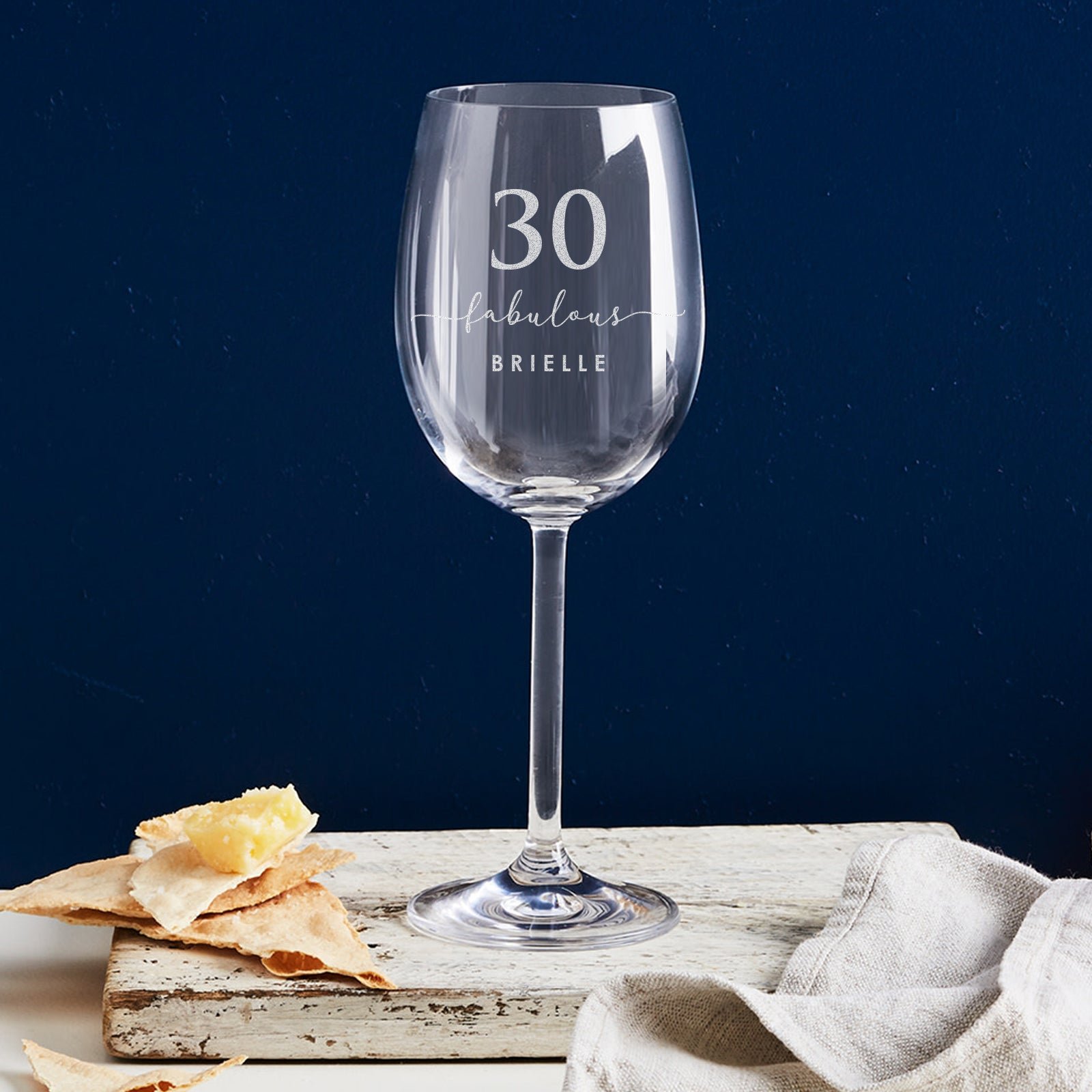 Engraved 360ml Wine Glass 30th Birthday Gift