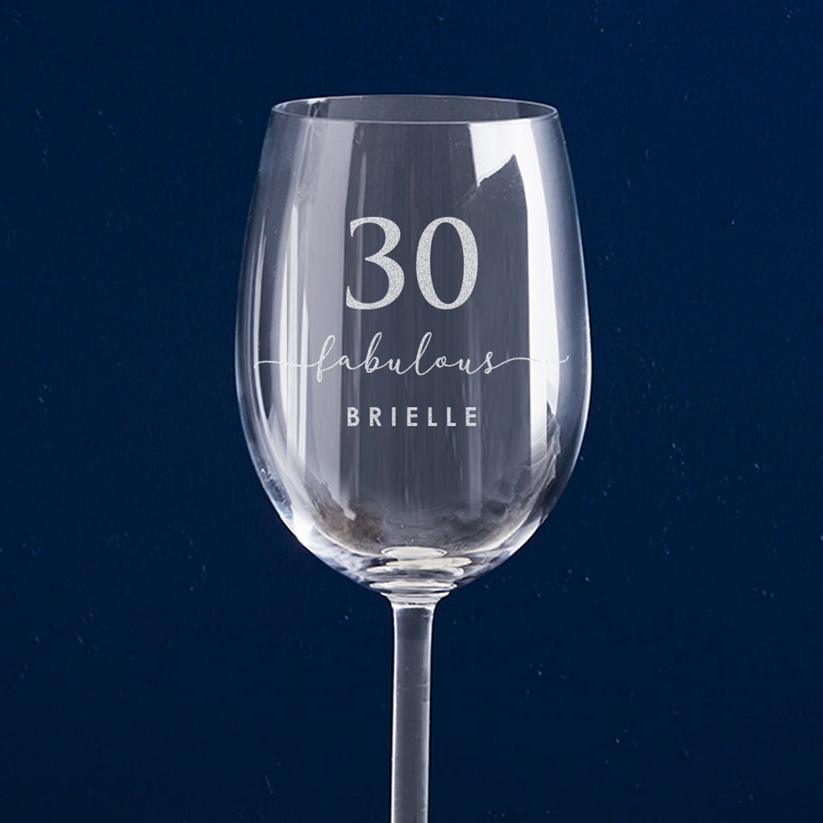 Engraved 360ml Wine Glass 30th Birthday Gift