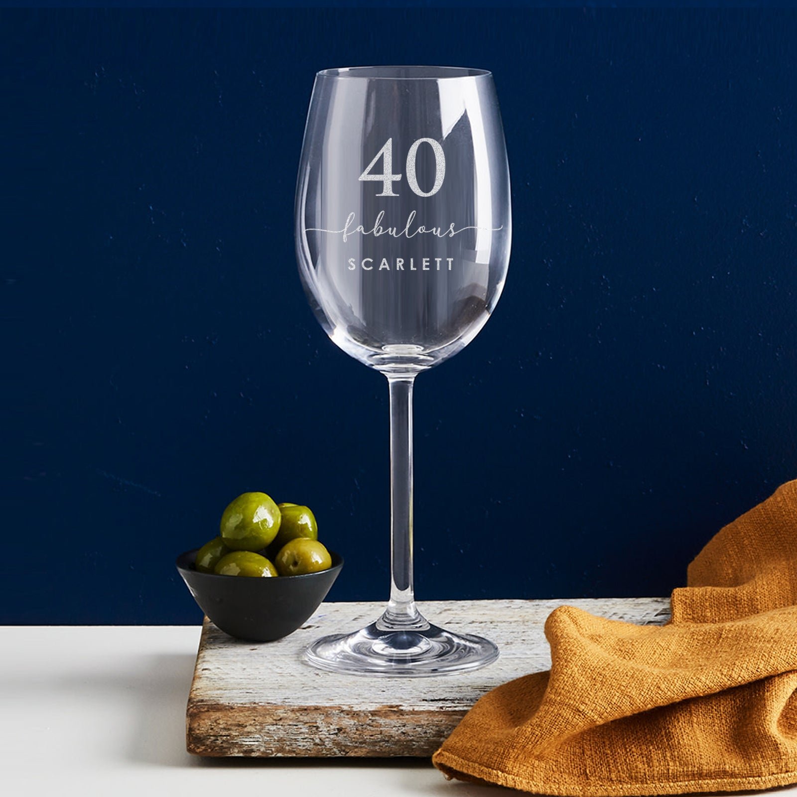 Engraved 360ml Wine Glass 40th Birthday Gift