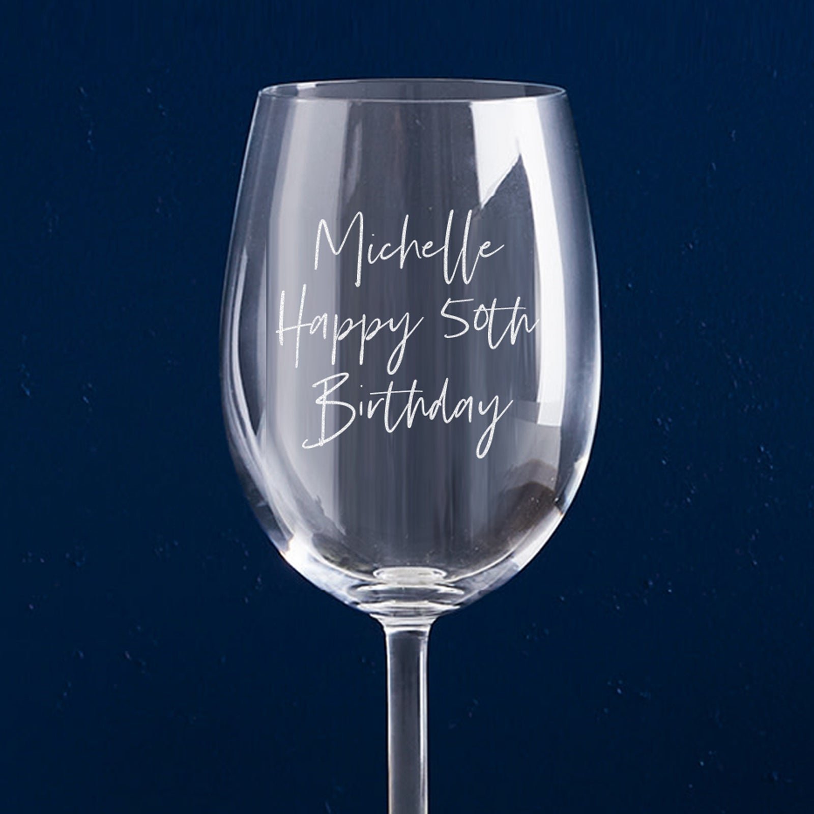 Engraved 360ml Wine Glass 50th Birthday Gift