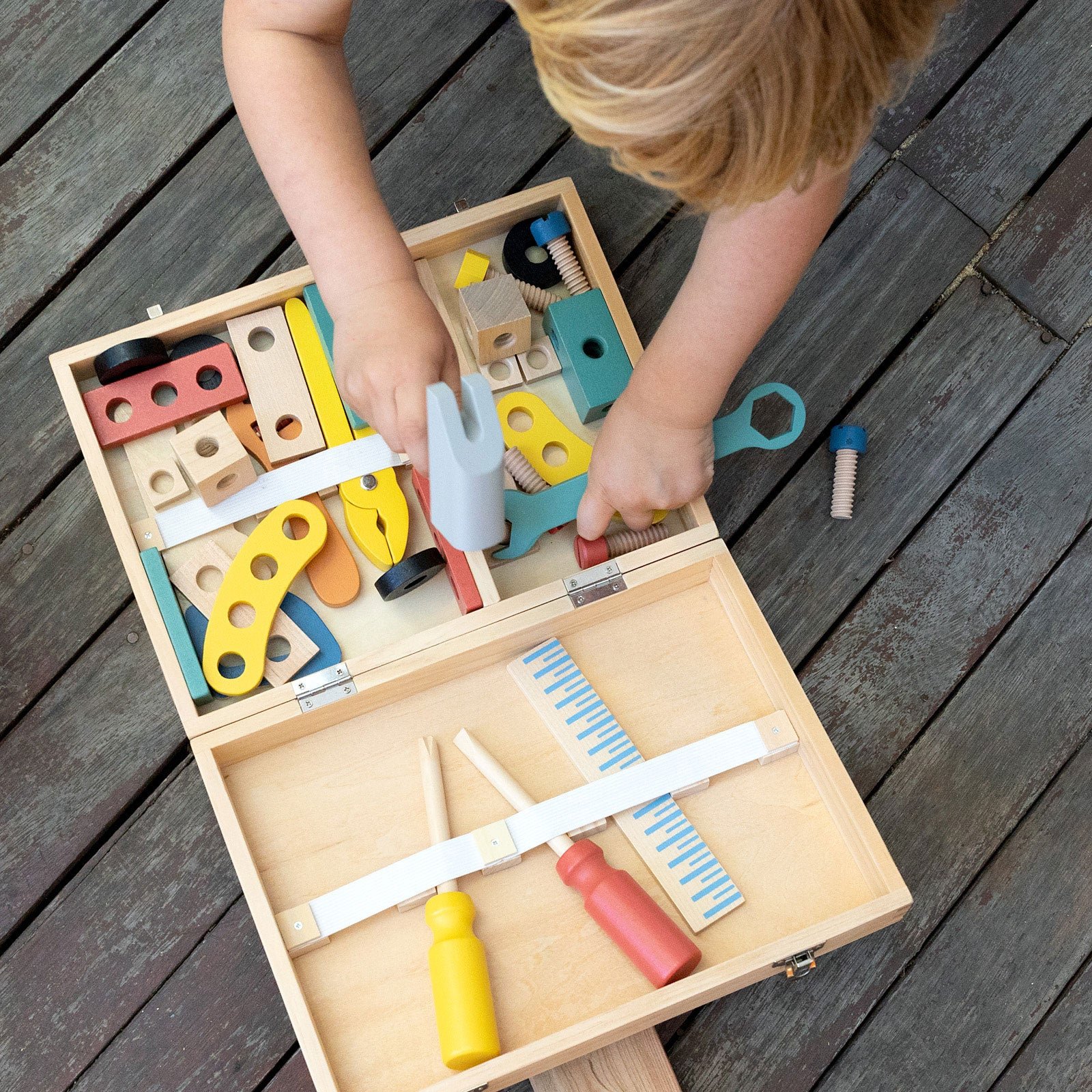 Personalised Kids Wooden Tool Set