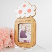 Photo Printed Wooden Flower Mason Jar with Stand