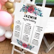 Printed A1 Size Birthday Welcome Sign
