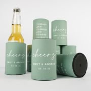 Personalised Wedding Stubby Holders – 1 Colour Print
