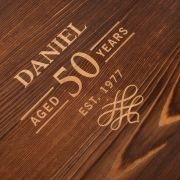 Engraved Rustic Wooden Gift Boxed Decanter Set Birthday Gift