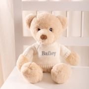 Teddy Bear with Embroidered Jumper