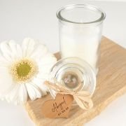 Jasmine Palm Wax Candle with Wooden Gift Tag