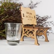 Personalised Wooden Birthday Shot Glass Chair