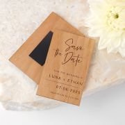Engraved Rectangle Wooden Wedding ‘Save the Date’
