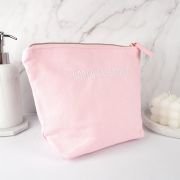 Embroidered World’s Best Mum Blush Pink Cosmetic Bag