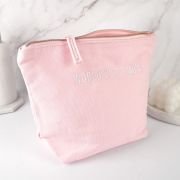 Embroidered World’s Best Mum Blush Pink Cosmetic Bag