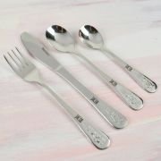 Frosted Acrylic Photo Print Placemat with Engraved Cutlery 4 Piece Set