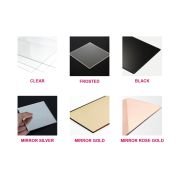 Rounded Acrylic Wedding Drink Menu with Stand