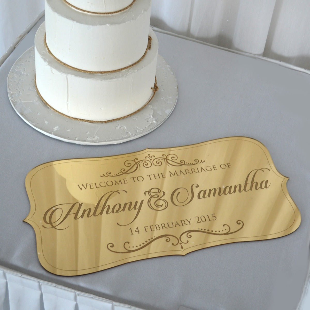 Engraved Acrylic Ceremony or Reception Welcome Sign