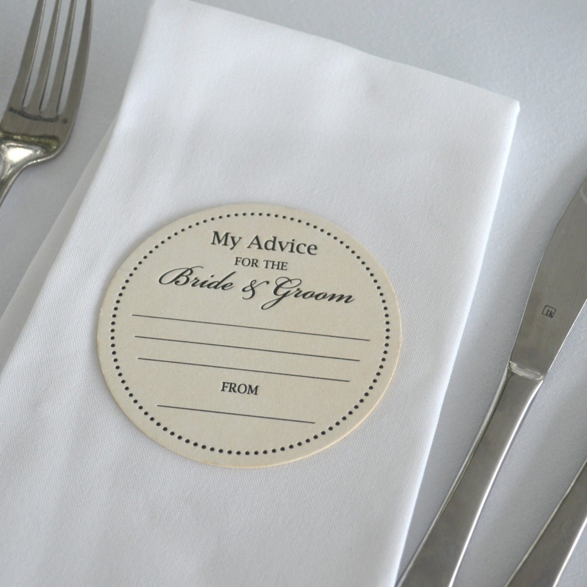 Advice Coasters for Bride & Groom