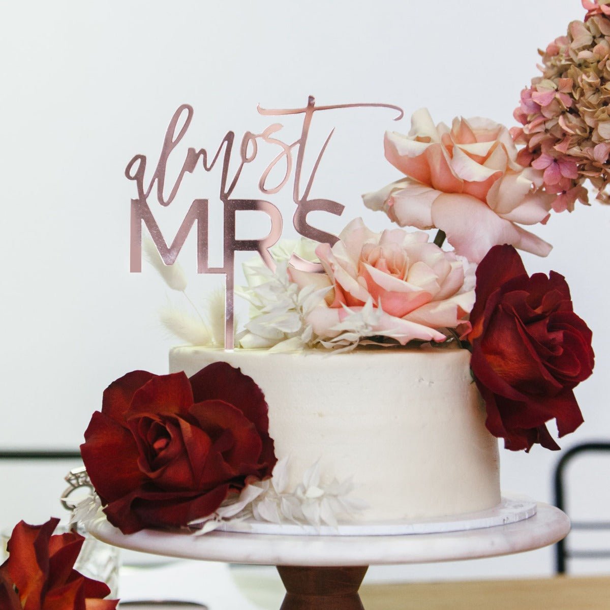 Almost MRS Bridal Shower Cake Topper