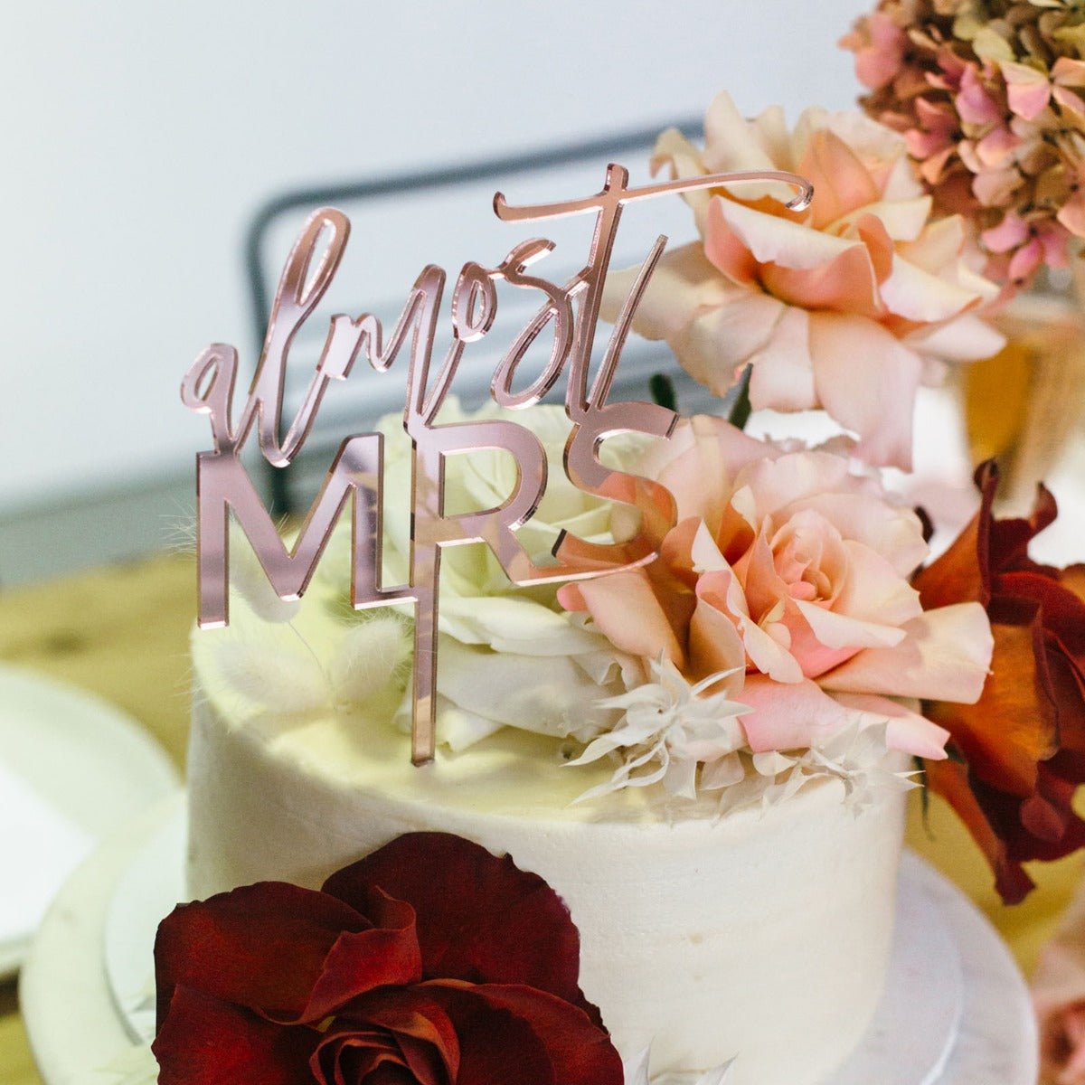 Almost MRS Bridal Shower Cake Topper