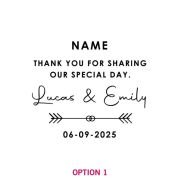 Engraved Wedding Cork Coaster