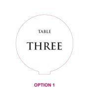 Round Acrylic Table Number with Stand