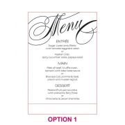 Engraved Clear Acrylic Menu with Wooden Base