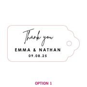 Engraved Wooden Rectangle Wedding Gift Tags