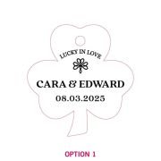 Engraved Wooden Shamrock Gift Tags
