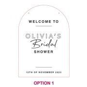 Acrylic Bridal Shower Welcome Sign. Size A1